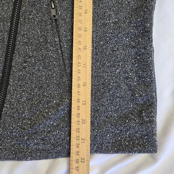 NWT Catherine Malandrino Gray Asymmetrical Zip Moto Jacket XL Knit Goth Rock - Picture 7 of 7